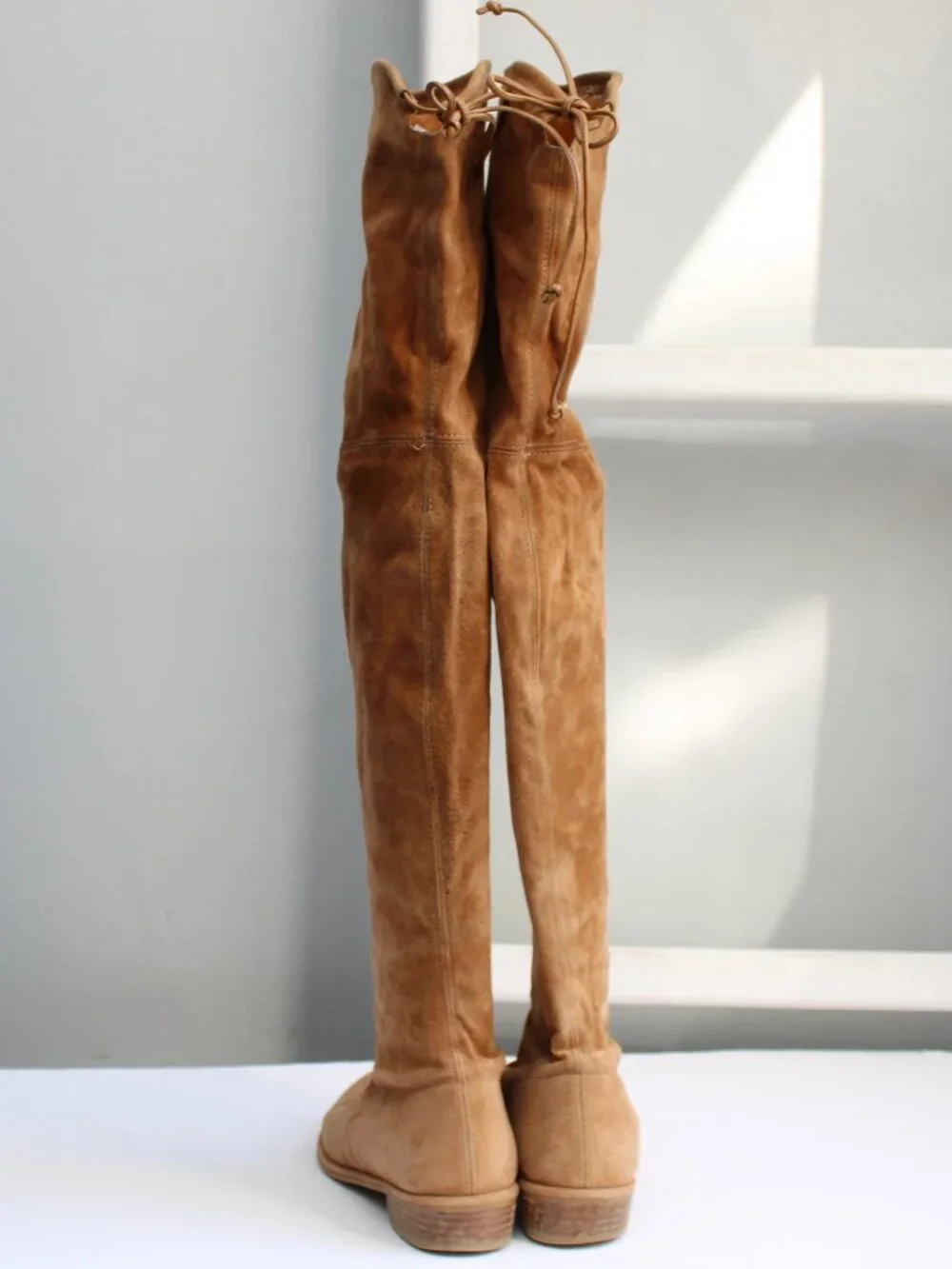 Stuart Weitzman Russel Bromley Lowland Over The Knee High Suede Boots Brown 7